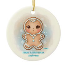 Primeiro Natal do Menino Azul de Gengibre Foto