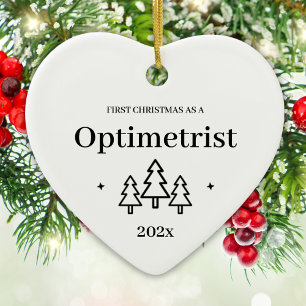 Ornamento De Cerâmica Primeiro Natal do Optometrista