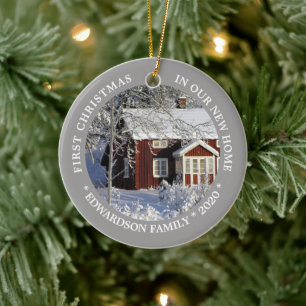 Ornamento De Cerâmica Primeiro Natal em nossa nova foto da Casa