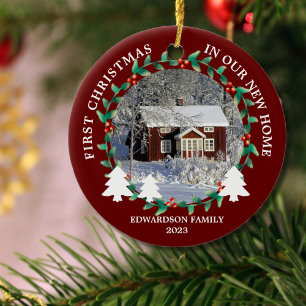 Ornamento De Cerâmica Primeiro Natal em nossa nova foto da Casa