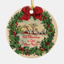 Primeiro Natal em Nova Ornação Doméstica