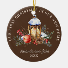 Ornamento De Cerâmica Primeiro Natal Juntos