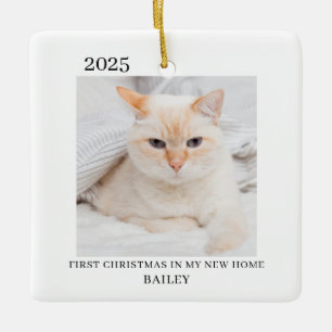 Ornamento De Cerâmica Primeiro Natal - Nova Foto de Pet Home