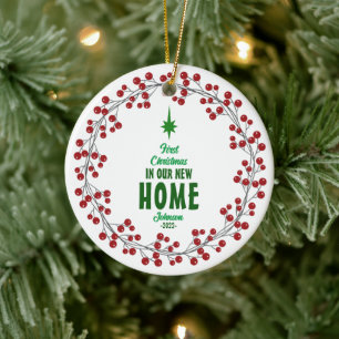Ornamento De Cerâmica Primeiro Natal Novo Logotipo da Empresa Doméstica