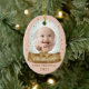 Ornamento De Cerâmica Primeiro Natal Pink Bebê Foto e Nome Globo de Neve (Tree)