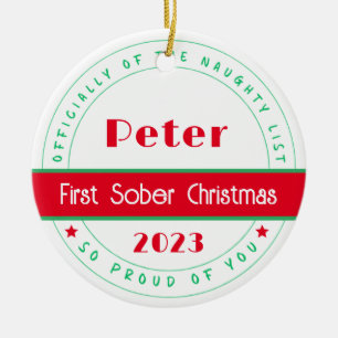 Ornamento De Cerâmica Primeiro Natal Sólido, Sobriedade Mínima