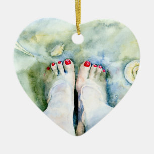 Ornamento De Cerâmica Primeiro Pedicure