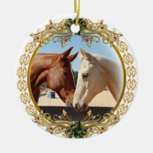 Ornamento De Cerâmica Primeiros cavalos de Natal