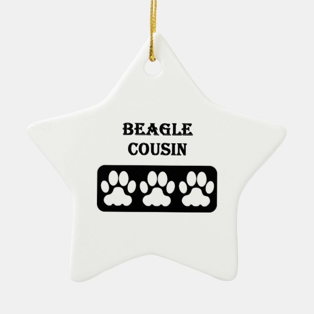 Ornamento De Cerâmica Primo do Beagle (Frente)