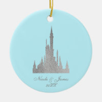 Princesa do Conto de Fadas Prata e Azul Personaliz