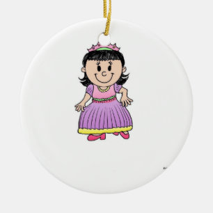 Ornamento De Cerâmica Princesa Futura - Roxo