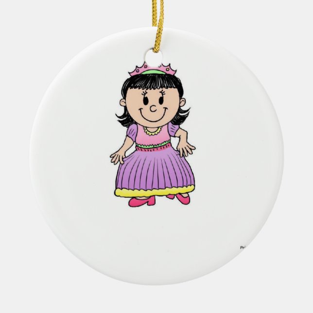 Ornamento De Cerâmica Princesa Futura - Roxo (Frente)