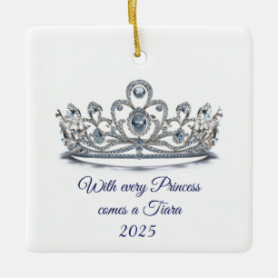 Ornamento De Cerâmica Princesa Tiara Ornament