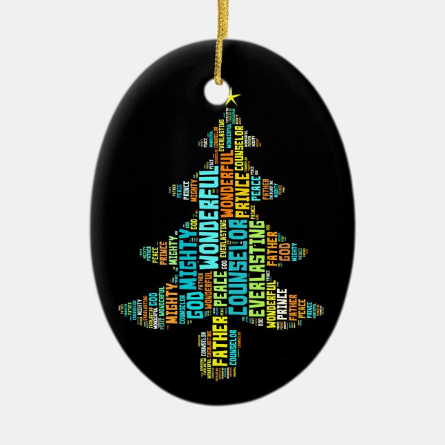 Ornamento De Cerâmica Príncipe poderoso do deus do conselheiro (Frente)