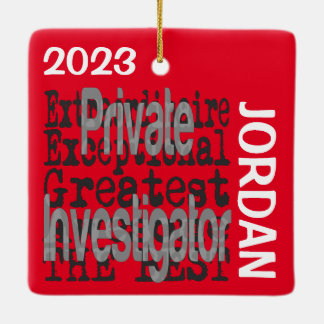 Ornamento De Cerâmica Privado Investigador Extraordinário PERSONALIZADO