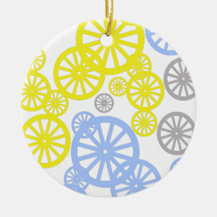 Ornamento De Cerâmica Produto Funky Happy Wheel Circle