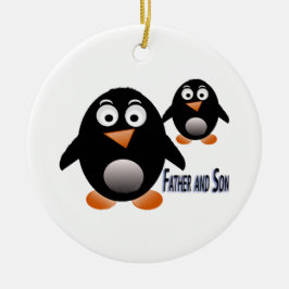 Ornamento De Cerâmica Produto Pai e Filho Pinguin Múltiplo selecionado