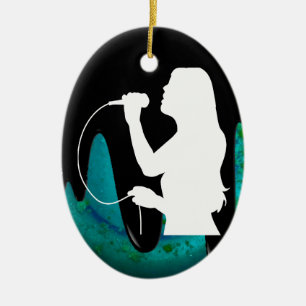 ORNAMENTO DE CERÂMICA PRODUTOS DO CANTOR DA MULHER