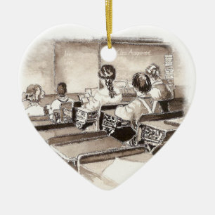 Ornamento De Cerâmica Professor de Arte em Sala de Aula Vintage