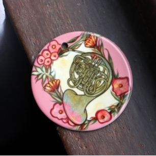 Ornamento De Cerâmica Professor de Banda de Corno de Banda francês