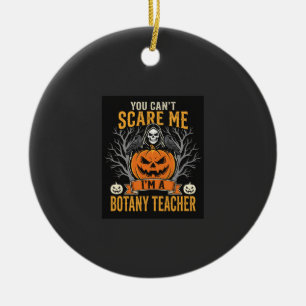 Ornamento De Cerâmica Professor de Botânica de Halloween Desenho de Abób