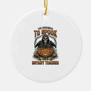 Ornamento De Cerâmica Professor de Botânica de Halloween Gravura Vintage