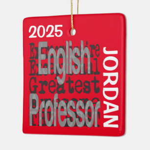 Ornamento De Cerâmica Professor de Inglês Extraordinário CUSTOM