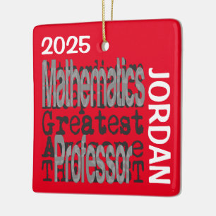 Ornamento De Cerâmica Professor de Matemática Extraordinário CUSTOM