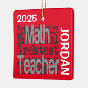 Ornamento De Cerâmica Professor de Matemática Extraordinário CUSTOM