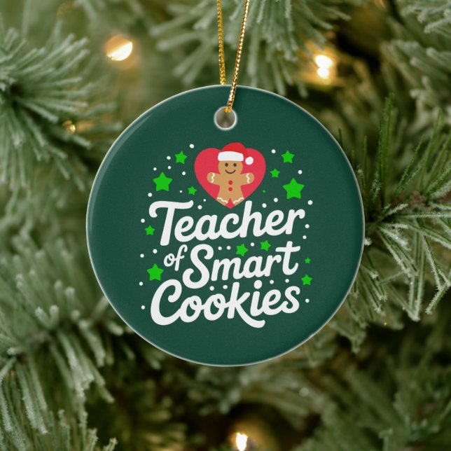 Ornamento De Cerâmica Professor de Natal de Biscoitos Inteligentes Vida  (Árvore)