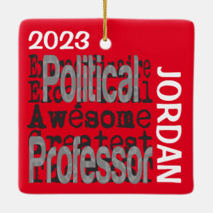 Ornamento De Cerâmica Professor político Extraordinário PERSONALIZADO