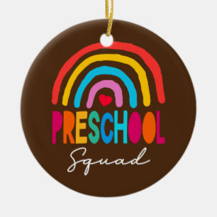 Ornamento De Cerâmica Professora da Praça da Pré-escola de volta à crech