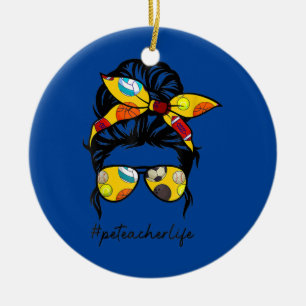 Ornamento De Cerâmica Professores Pe-Life Desportistas Educação Física