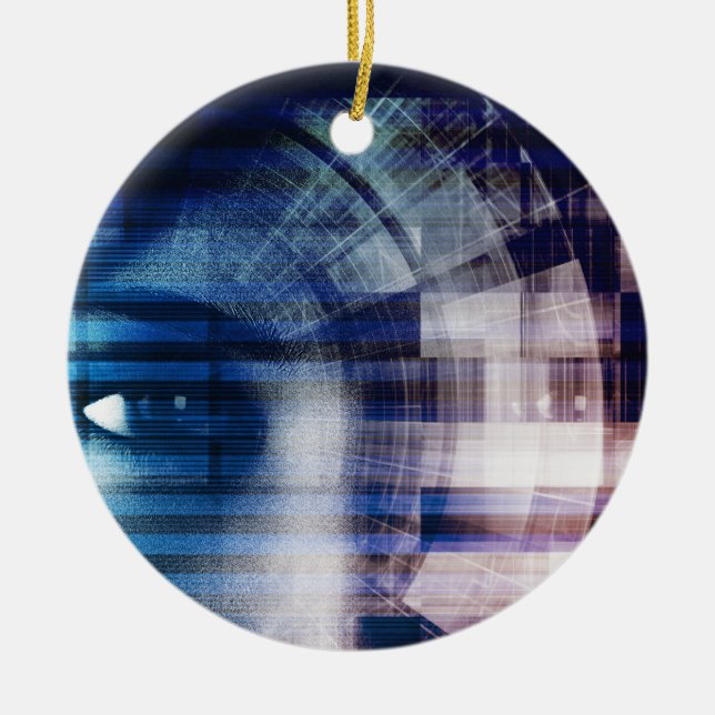 Ornamento De Cerâmica Profundamente aprendizagem e inteligência (Frente)