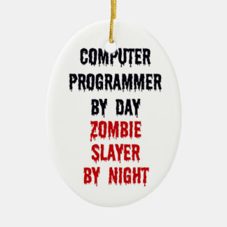 Ornamento De Cerâmica Programador De Computador Por Dia Zombie Slayer Po
