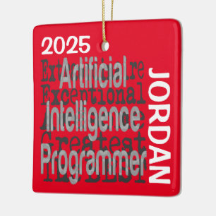 Ornamento De Cerâmica Programador de IA Extraordinário CUSTOM