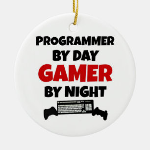 Ornamento De Cerâmica Programador por Jogador do Dia pela Noite