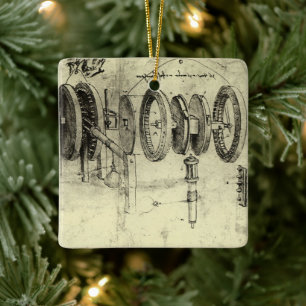 Ornamento De Cerâmica Projeto de Engenharia de uma Roda por Leonardo da 