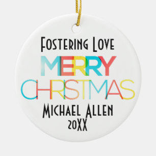 Ornamento De Cerâmica Promover o Amor Datas de Natal Feliz