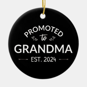 Ornamento De Cerâmica Promovido À Avó Est. 2024 II