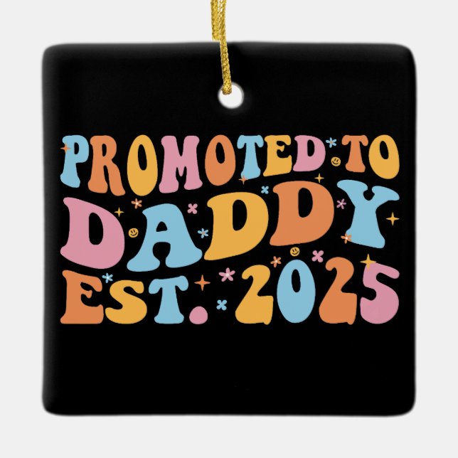 Ornamento De Cerâmica Promovido Ao Est Pai. 2025 III (Frente)