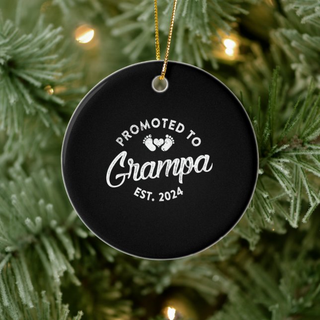 Ornamento De Cerâmica Promovido Ao Grampa Est 2024, Novo Presente De Gra (Árvore)
