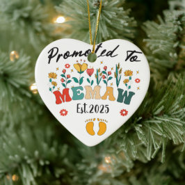 Ornamento De Cerâmica Promovido ao Memaw est. 2025: Um Ano Especial para