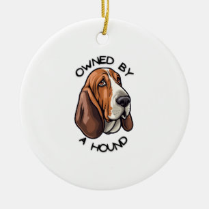 Ornamento De Cerâmica Propriedade de alguém Basset Hound