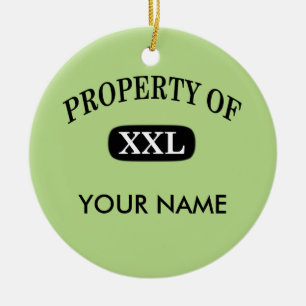 Ornamento De Cerâmica Propriedade de XXL Seu Nome