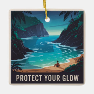 Ornamento De Cerâmica Protect Your Glow