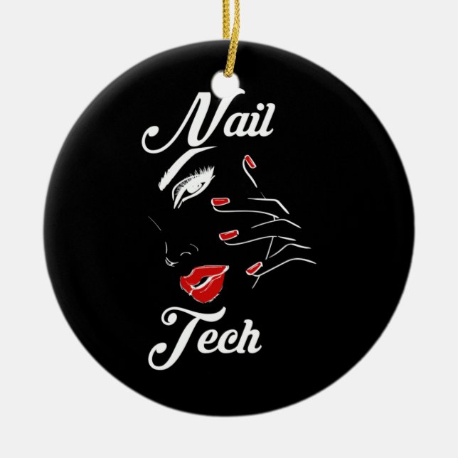 Ornamento De Cerâmica Proud Nail Tech (Frente)