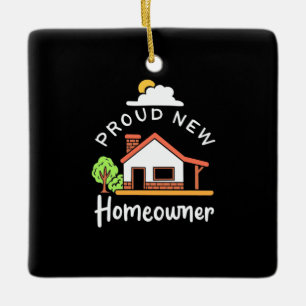 Ornamento De Cerâmica Proud New Homeowner