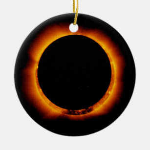 Ornamento De Cerâmica Próximo do Eclipse Solar Total