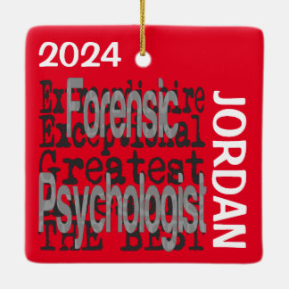 Ornamento De Cerâmica Psicólogo forense PERSONALIZADO